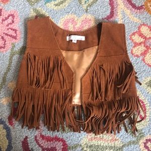 Bailey blossom fringe vest